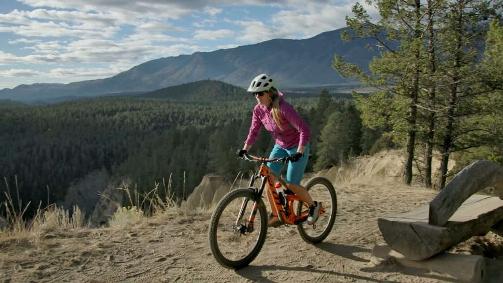 Mountain biker at Johnson View 